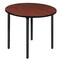 Regency Kee Folding Tables, 36 W, 36 L, 29 H, Wood, Metal Top, Cherry TBF36RNDCHBK - alternate 1